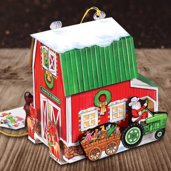 Santas Barn Holiday Christmas Card - Back
