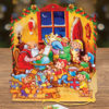 Santas Workshop Christmas Pop Up Card and Ornament - Front View