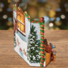 Santas Workshop Christmas Pop Up Card and Ornament - Side View