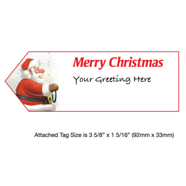 Sentiment Tag - Santa Space-Xmas Rocketship - Holiday Greeting