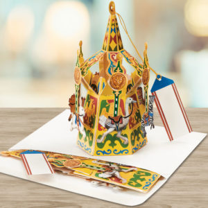 Classic Carousel Pop Up Greeting Card