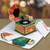 Gramphone Megaphone Holiday Greeting card