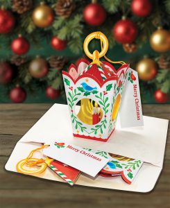 NEW “White Christmas Lantern” Pop-Up Christmas Card Ornament