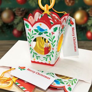 NEW 'White Christmas Lantern' Pop-Up Christmas Card Ornament